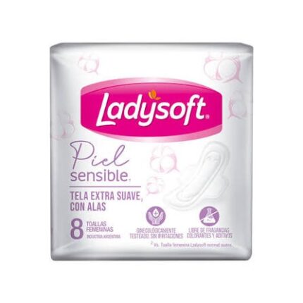 LADYSOFT TOALLA PIEL SENSIBLE X8