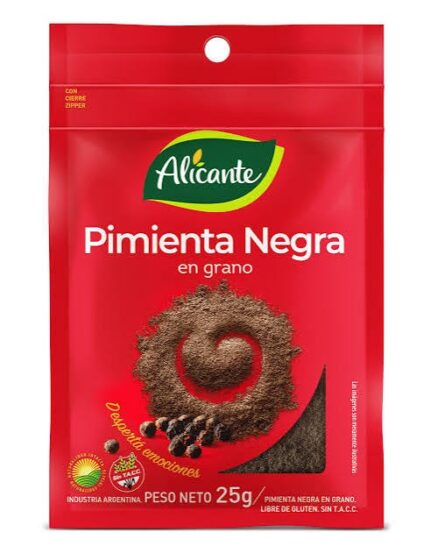 ALICANTE PIMIENTA NEGRA GRANO X25G