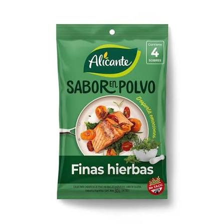 alicante sabor en polvo finas hirbas